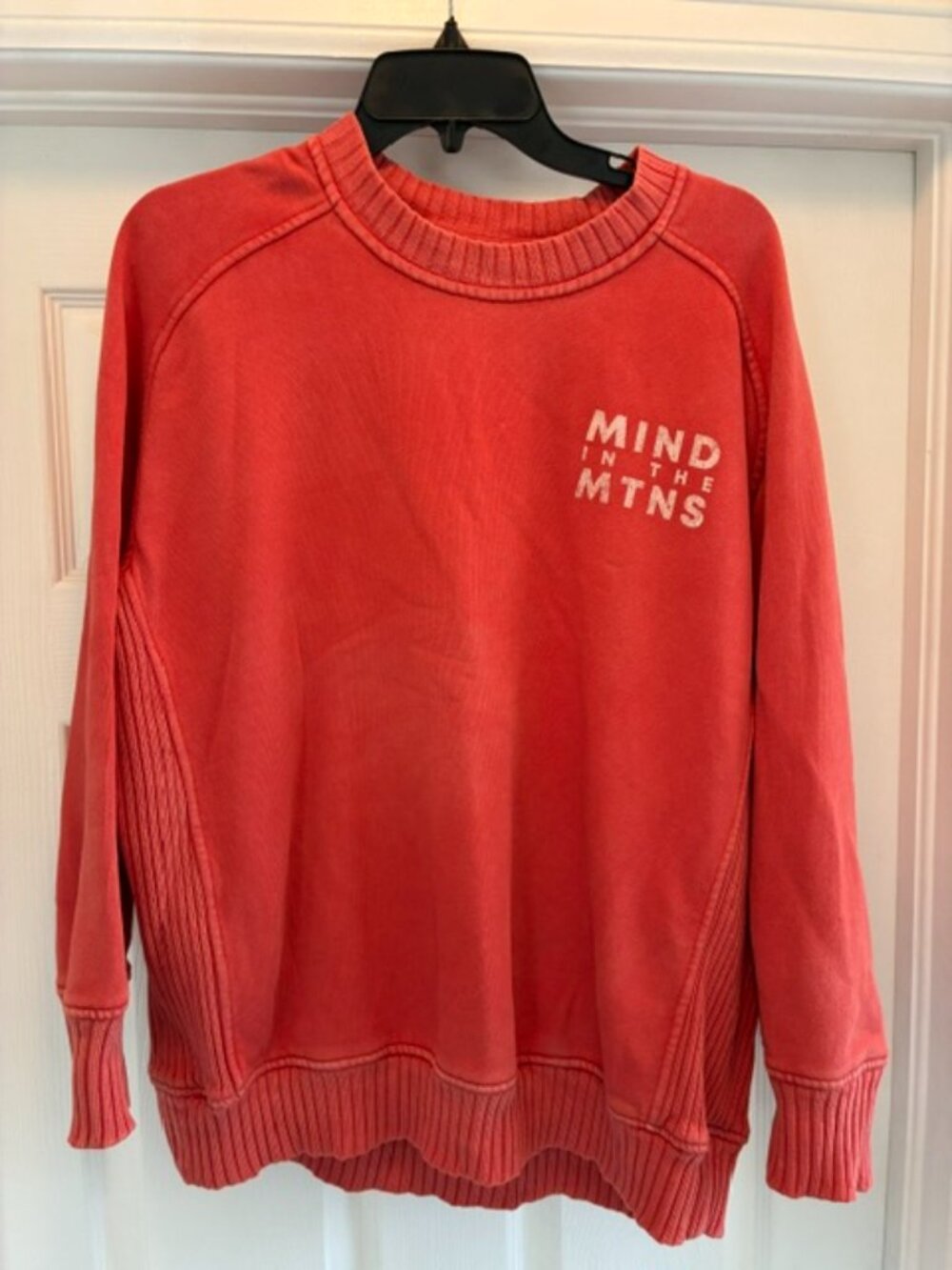 aerie Coral Graphic Crewneck Sweatshirt, size Small